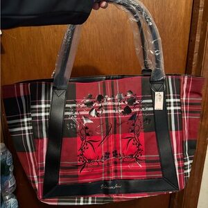 PINK Victoria's Secret Red and Black Plaid Tote